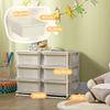 3-Tier Children's Toy Organizer with 6 Drawers, Plastic Storage Boxes, 75x37x56.5cm, Cream