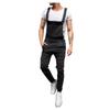 Mens Washed Denim Bib Jeans Overalls Casual Ripped Denim Jumpsuits Rompers