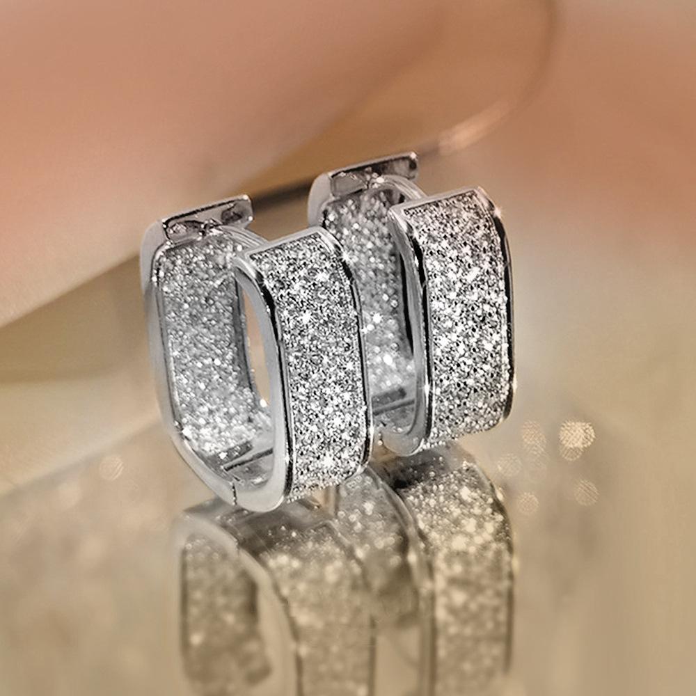 Cao Shi Luxurious Zircon Ear Cuffs: Elegant Earrings for Young Ladies