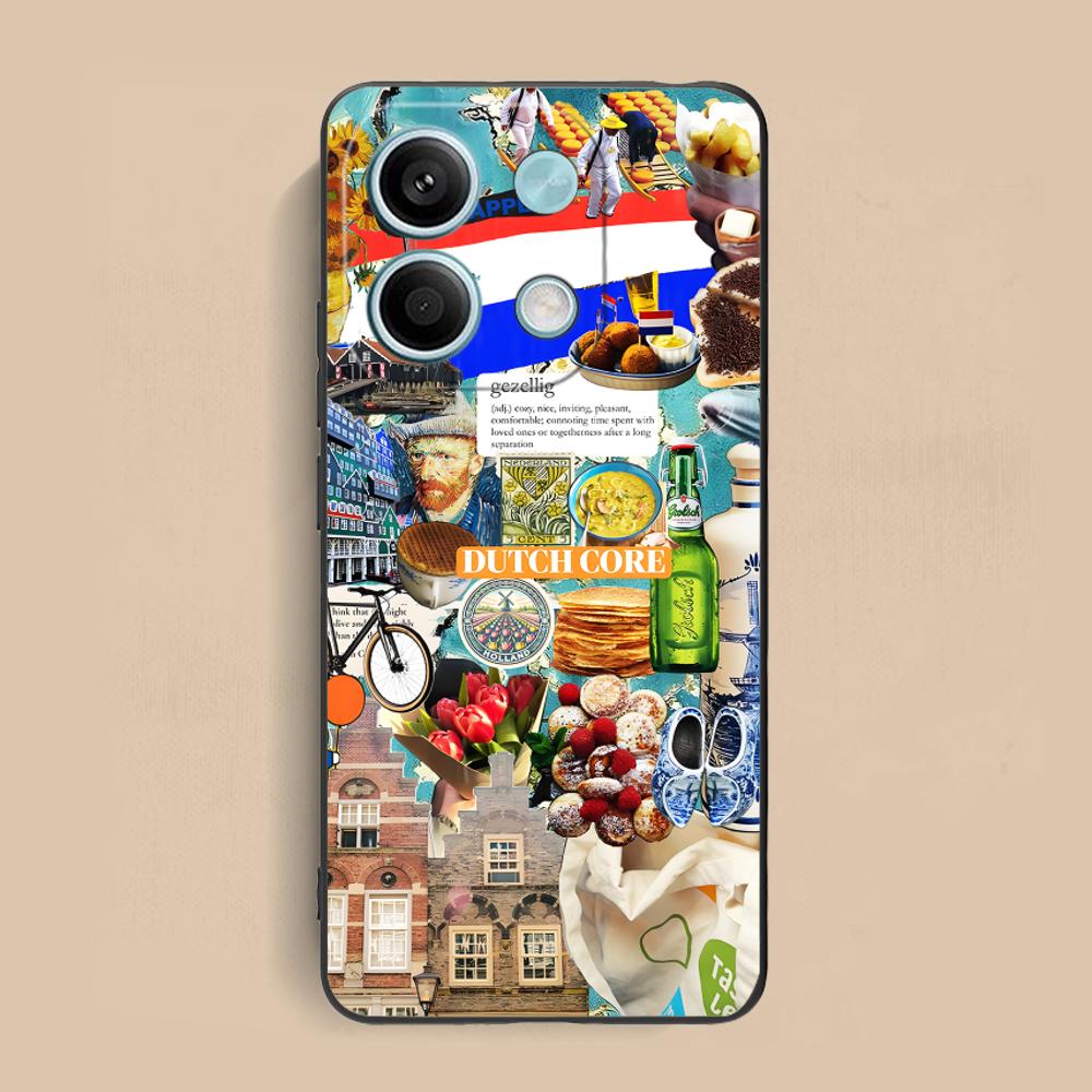 Netherland Dutch Flag Matte TPU Mobile Phone Case for Xiaomi Redmi Note 14 13 12 11 S Pro Plus 4G 5G Colorful Printing Cover