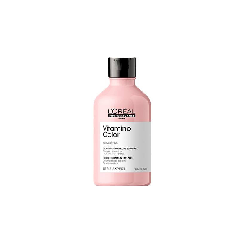 Loreal Paris Конденсирующий шампунь для фиксации, , объема, пышности и чистоты. Ослепительный цвет. Защита цвета. Персиковая бутылка. Шампунь - 300 мл коричневый