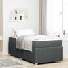 Bed Frame with Mattress Dark Gray 100 x 200 cm Fabric