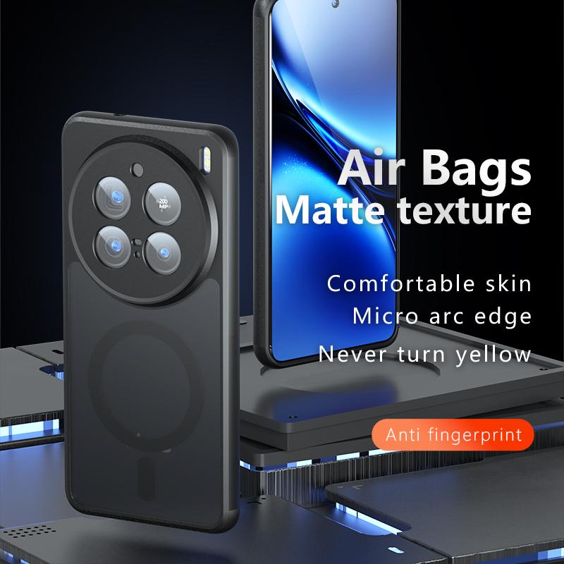 For Vivo S19 S18 Pro Matte Anti Fingerprint Shockproof TPU Magnetic Case Anti-drop Non Yellowing Back Cover Casing Shell