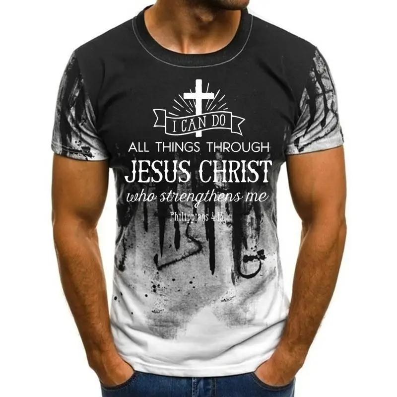 Unisexs Tshirt 3D Cross Graphic Oneck Vintage Casual Tops Printed Unisex Clothing Ropa Hombre Short Sleeve Oversized T Shirts Tees