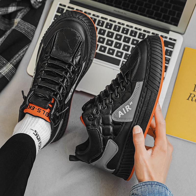 

2024 Men s Casual Thick Soled Sneakers Breathable Shoes New Autumn Men s Slip on Walking Flats Shoes Fashion Vulcanized Shoes 39