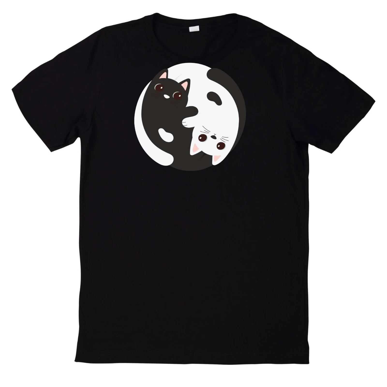 T-Shirt Yin Yang Katzen Geschenkidee XXXL