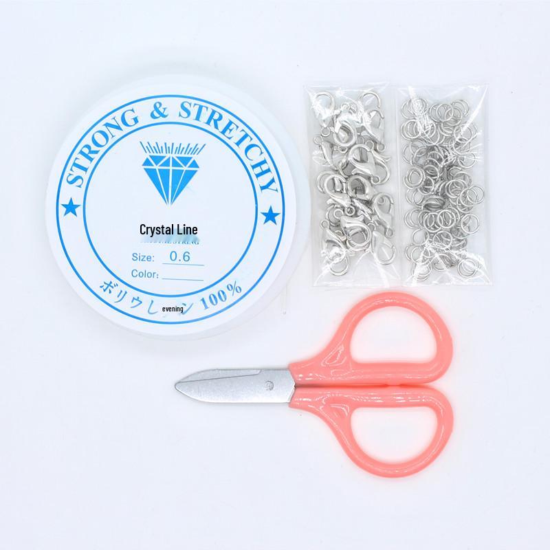 24-Compartment Boxed Glass Beads Set, Solid Color Loose Beads for DIY Jewelry Accessories
