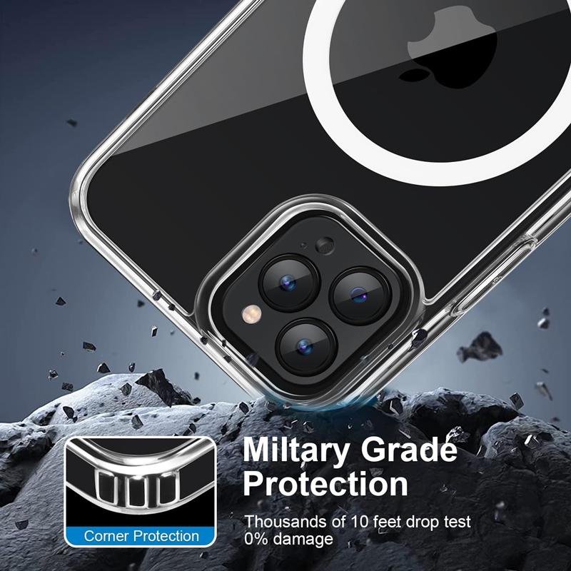 Duidelijke Originele Acryl Hoes Voor iPhone 17 16 15 14 13 12 11 Pro Plus Hoes Voor Magsafe Magnetisch Draadloos Opladen Schokbestendige Cover