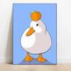 Canvas Painting Funny Memes Duck Posters and Prints Modern Lovely Duck Wall Art Picture for Living Room Home Bedroom Cafe Decor