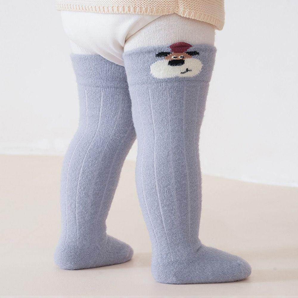 Warm Newborn Long Socks Thicken Leg Warmers Cute Baby Knee High Socks  Winter