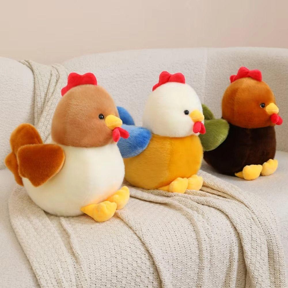 PP Cotton Filled Chicken Plush Toy Cute Rooster Hen Plush Toy Chicken Plush Doll Home Decor