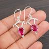 Pink Tourmaline Gemstone 925 Sterling Silver Jewelry Handcrafted Earrings 1.50" EE-51-18