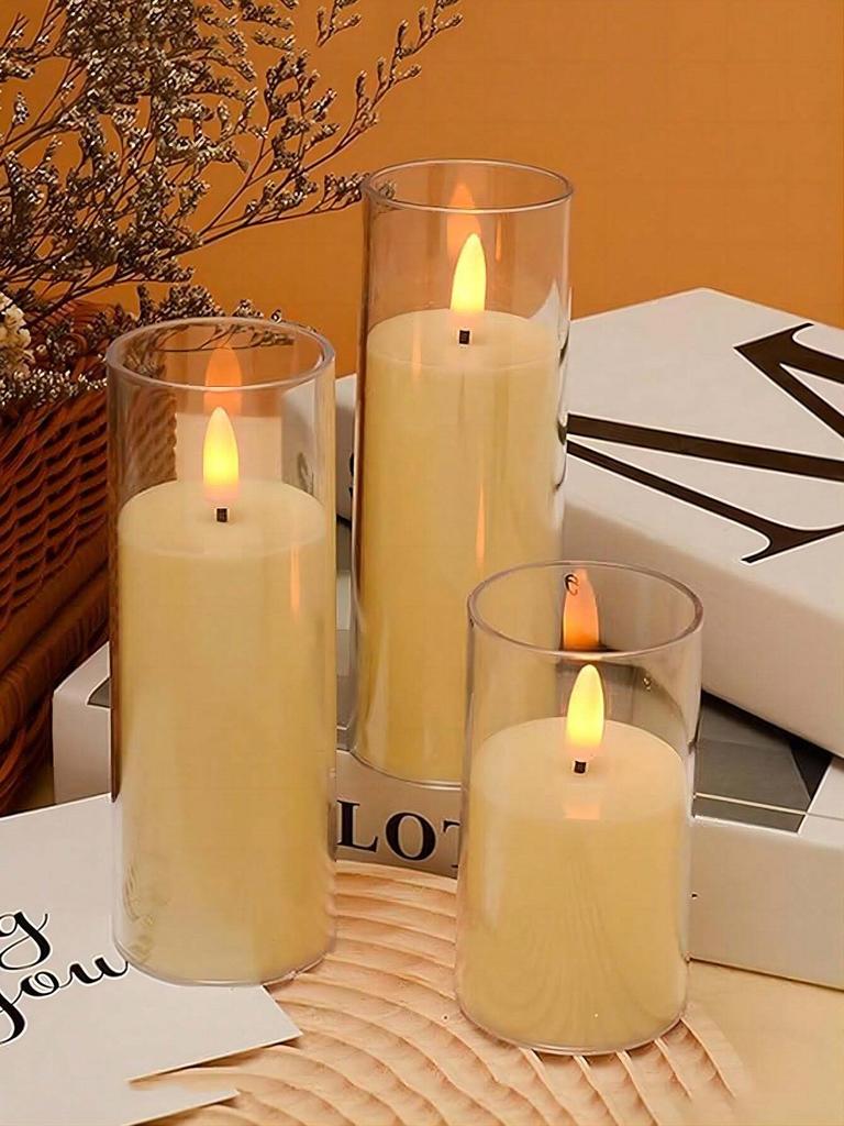 1 Pcs Flameless Candle Lights, Bullets, And Swinging Led In Three Sizes, Available For Aa Battery Powered Gifts And Home Decor