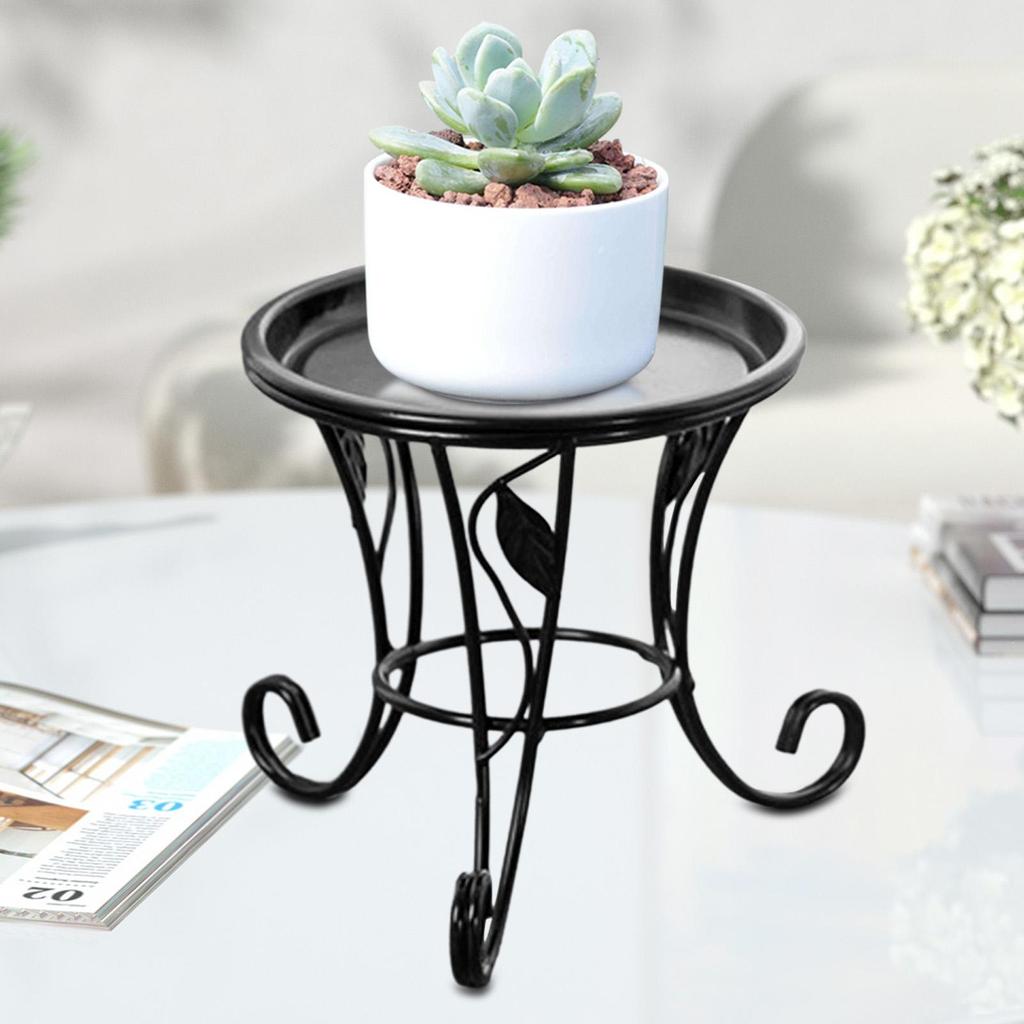 Plant Stand with Tray Decorative Heavy Duty Flower Pot Holder Stand Planter Shelves for Outdoor Balcony Patio Office Living Room