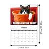 2025 New Pissed-Off Cat English Calendar Wall Calendar Fun Cute Wall Art Calendar Office Supplies Every Day Can Be Celebrated