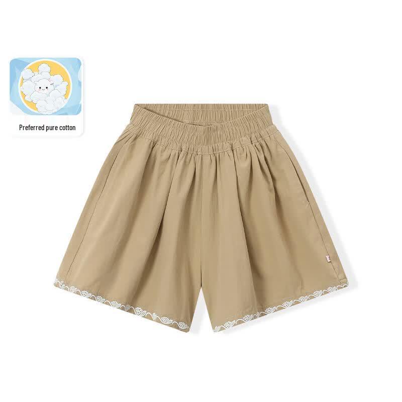 Montagut Girls' Embroidered Casual Summer Shorts