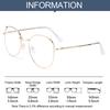 Metal Cat Eye Anti-Blue Light Glasses Women Brand Designer Oversized Round Optical Computer Gaming Eyeglasses Fashion Eyewear