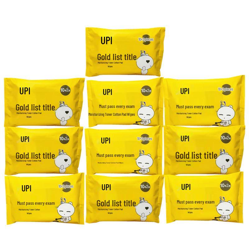 Youpai Ai Travel-Size Moisturizing Facial Wipes, 120 Wipes Total (12 Count x 10 Packs) 12 Wipes