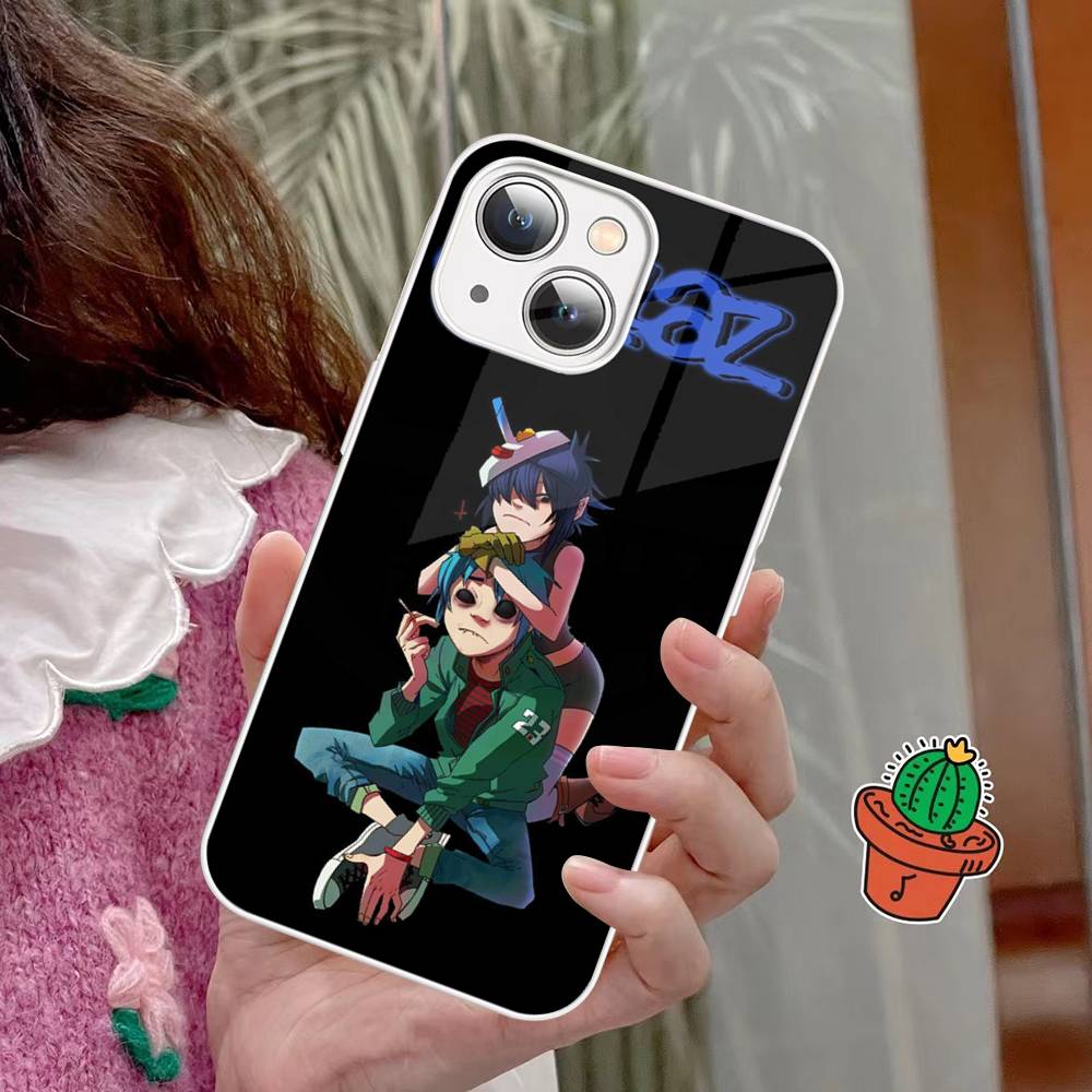 Hip Hop G-Gorillaz Phone Case For IPhone 15 13 12 Mini 11 Pro XS Max X XR 14 Plus Tempered Glass Cover