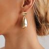 INS Wind Simple Smooth Love Water Drop Metal Earrings Fashion Exaggerated Geometric Heart Stud Earrings Earrings