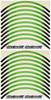 MonoCraft Universal 12-inch Rim Sticker Set Type-01, 8mm Wide (Green) MC-12IN_01-G