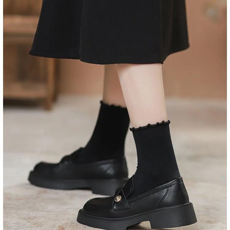 Fashion Women Loafers Spring Autumn Retro Fashion Brown Anti Slip Round Toe Elegant Outdoor Comfort Commuting Banquet Casual Shoes