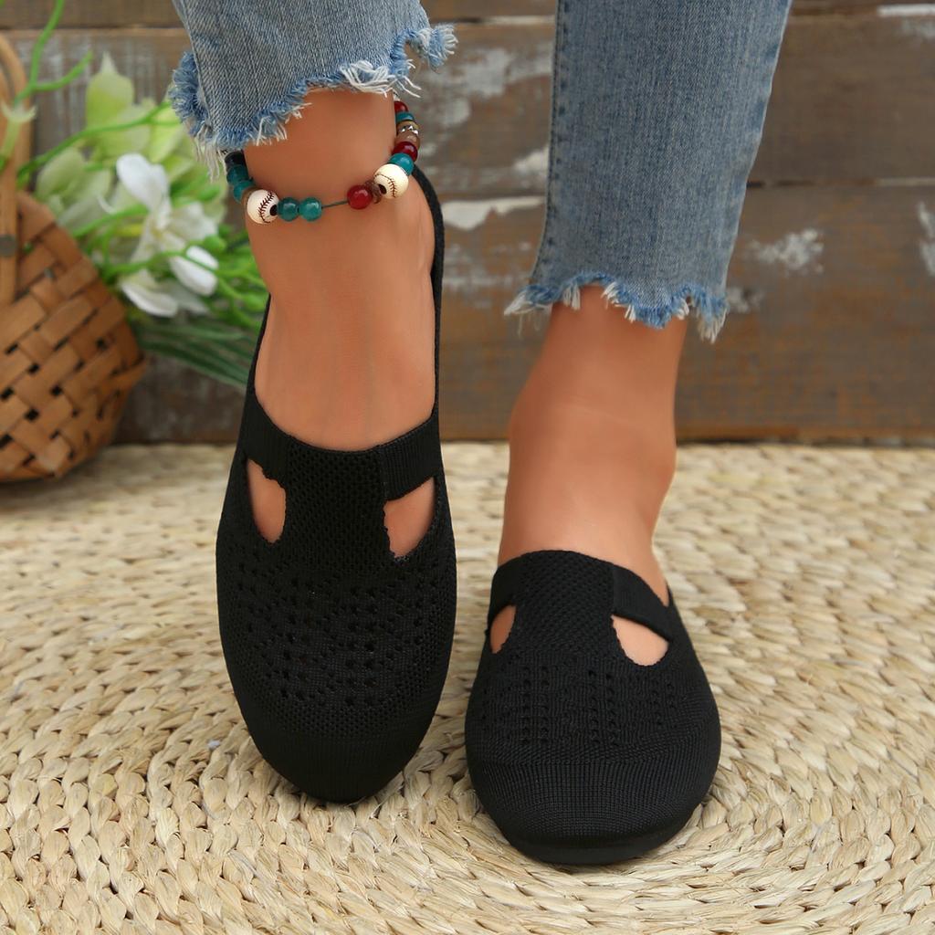 Fashion Women's Shoes Casual Sneaker Soft Sole Lightweight Slip on Casual Shoes Half Drag Daily Comfy Mules Women's Summer Shoes