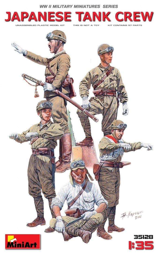 

Miniart Japanese Tank Crew Figure Set Plastic Model 1/35 (5 Figures)