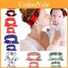 Trendy Geometric Print Family Headband Set With Polka Dots And Pet Bandana