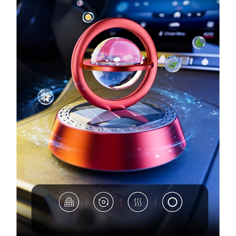 1PACK Creative Star Ring Solar Rotating Car Perfume Car Aromatherapy Suspension Ornament Car Decoration