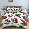 Set Biancheria da Letto Decorazione Natalizia Lusso Morbido Copripiumino Set 3D Stampato Natale Coperta Trapuntata King Queen Twin Size Tessile per la Casa