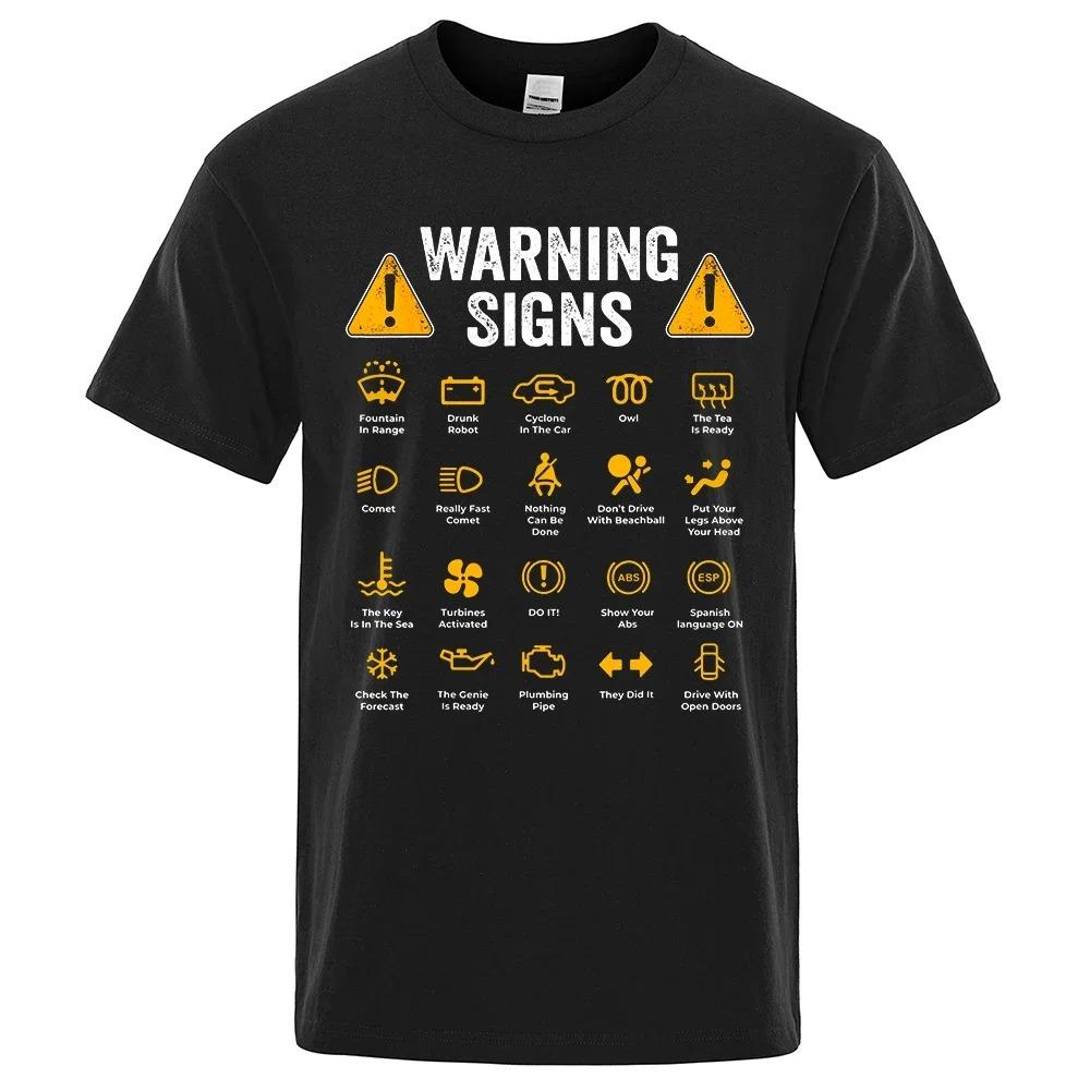 Driving Warning Signs 101 Auto Mechanic Gift Driver Funny Print T-Shirt Fashion Casual Big Size T Shirt Cotton Mens Tops Tees