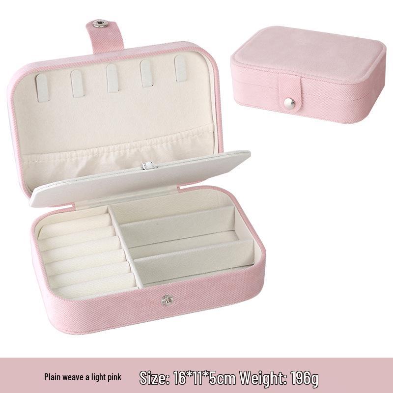 Double Layer Large Capacity Flannel Jewelry Box for Earrings, Necklaces, and Rings