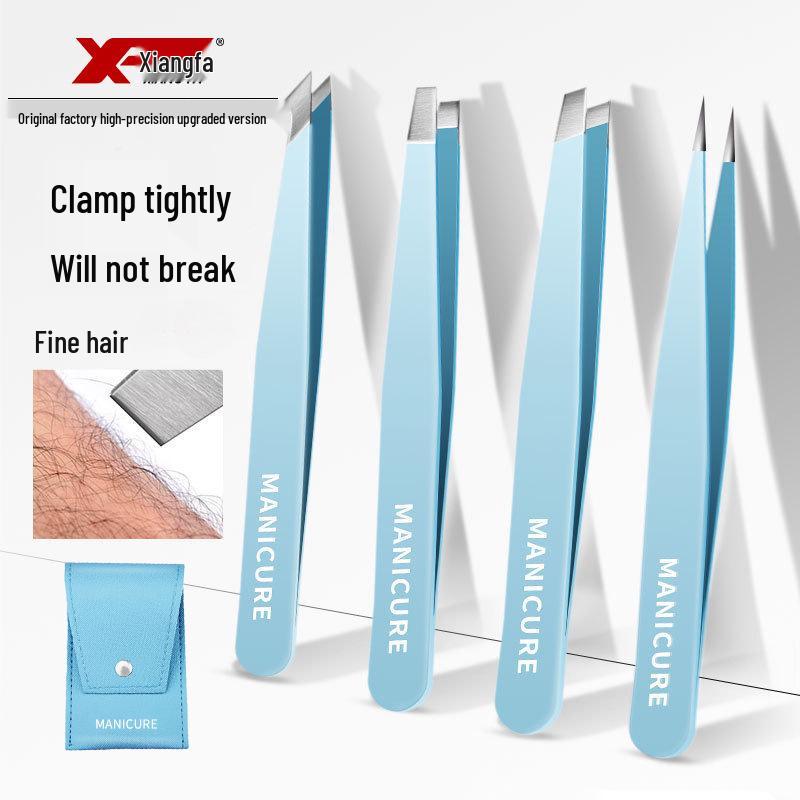 Premium Edelstahl Augenbrauen- & Bartpinzetten-Set - Hochpräzises Zupfwerkzeug