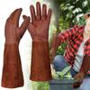 Lange hagehansker med mansjett Verktøysikkerhet Lær Beskjæringshansker Torntette Plantehagehansker Hage