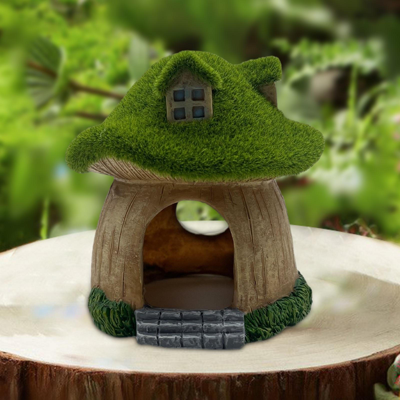 

Аквариум Грибной Домик Украшение Аквариума Укрытие Укрытие Смола Коттедж Пейзаж Style B