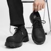 Leather shoes men's autumn 2025 new casual heightened British big-toe shoes men's retro platform round-toe leather shoes