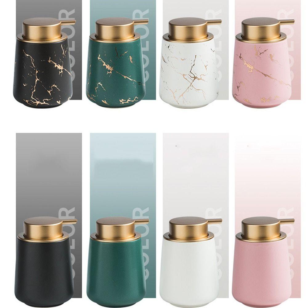 Ceramic Lotion Soap Bottle Refillable Gel Hand Sanitizer Bottle  Bathroom Accessories Set