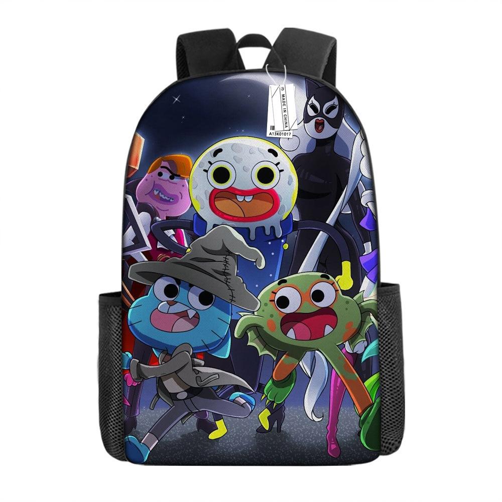 Zaino Scolastico per Bambini Gum Fun World Set 3 Pezzi Leggero Cartone Animato Carino Grande Capacità