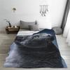 Graue Katze Bedruckte Flanelldecke - Weiches, Gemütliches Fleece, Haustier- & Wohnkultur, Moderner Stil, Ganzjahres, 100% Polyester, Gestrickt, Machi
