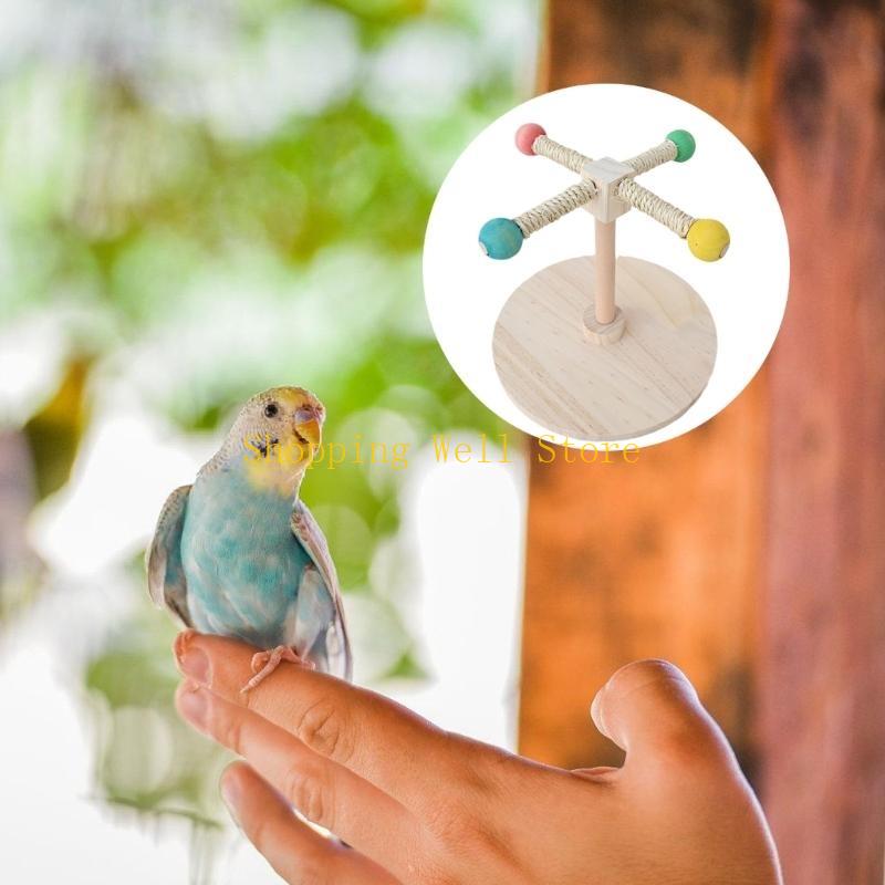 KX4B Sturdy Bird Perch Portable Accessory for Training Small Parrots