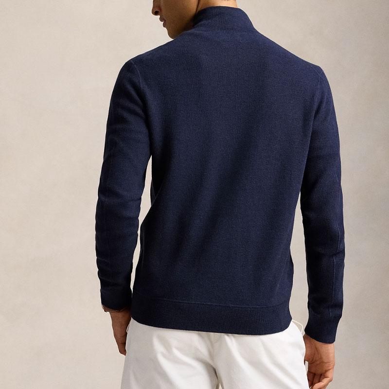 Polo Ralph Lauren Ribbed Half-Zip Knit Sweater Men Tops Dark-Blue MNPOSWE16821822-410