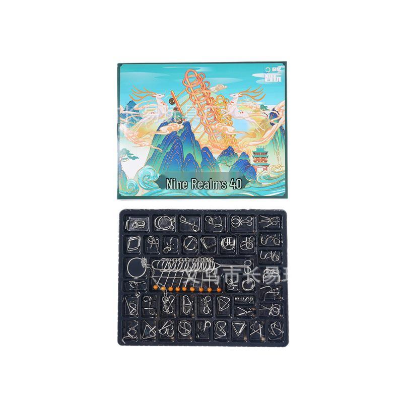 24-Piece Interlocking Rings and Luban Kongming Lock Set - Children's Educational Disentanglement Toys
