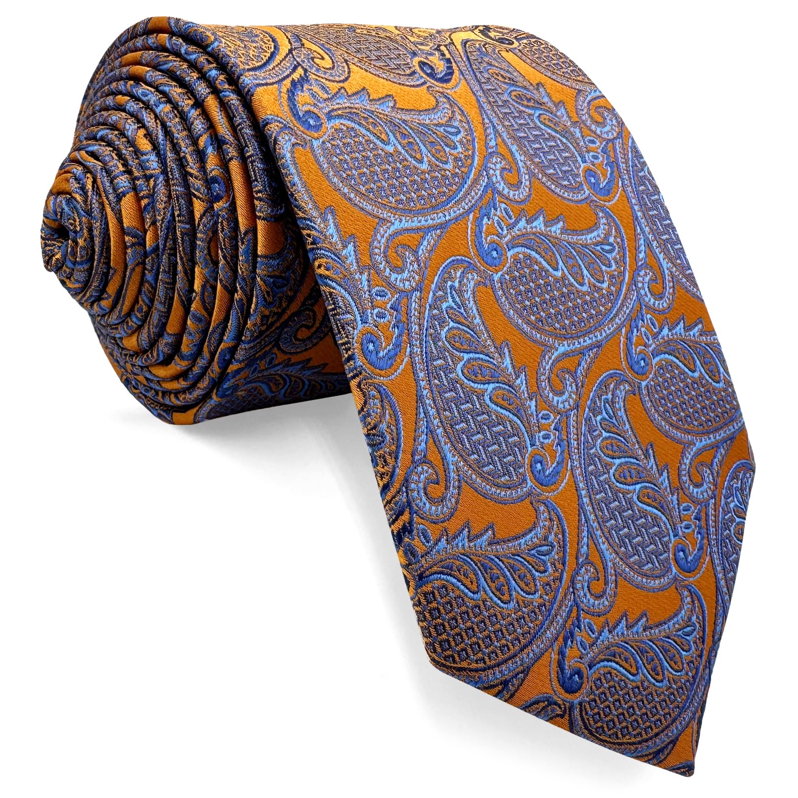 (Shlax & Wing) Shlax & Wing Golden Standard Size Men s Paisley Pattern Wedding Tie