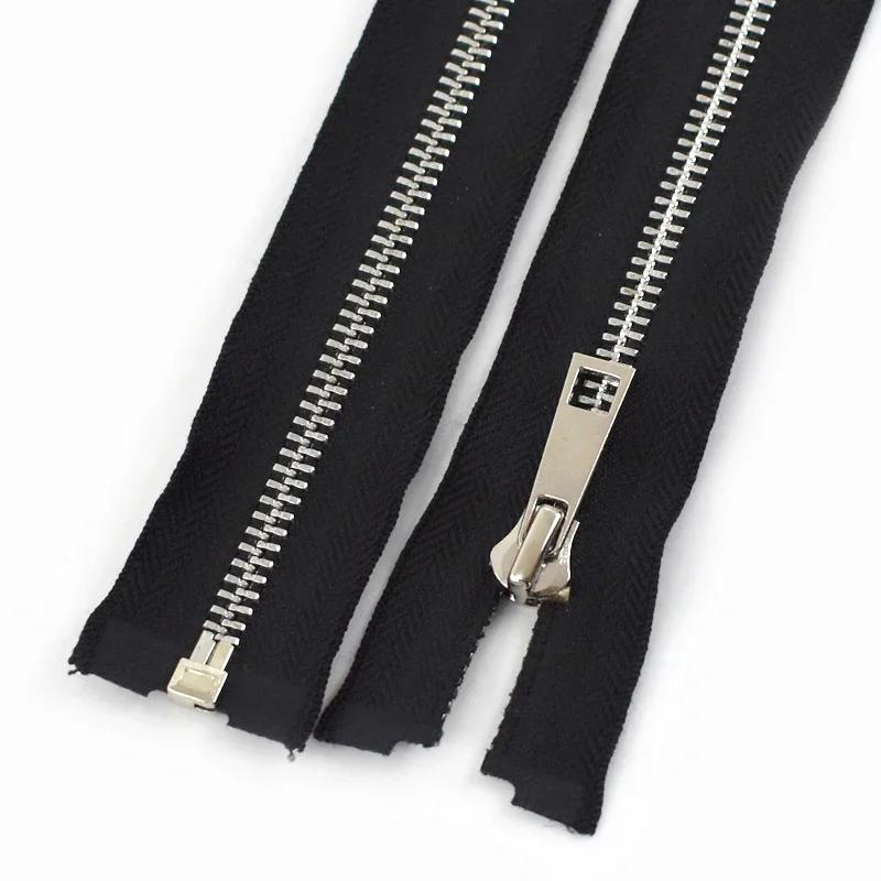 Meetee 5# Metal Zipper 40/50/60/70/80cm Single Slider Open-end Zippers Clothes Closures Zips Repair Kit DIY Sewing Accessories