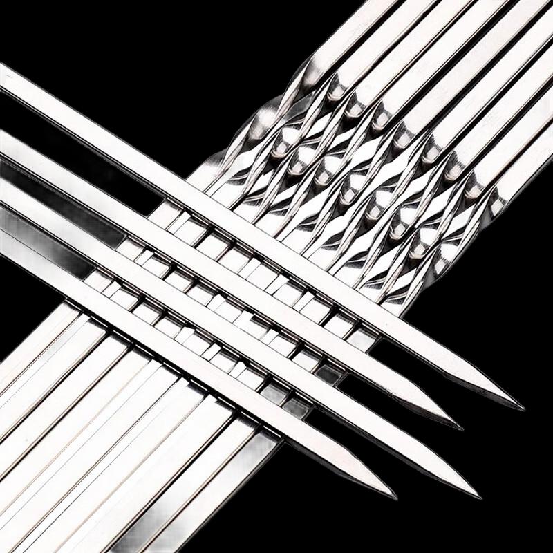 OEING Thickened Stainless Steel BBQ Skewers 100 Pieces