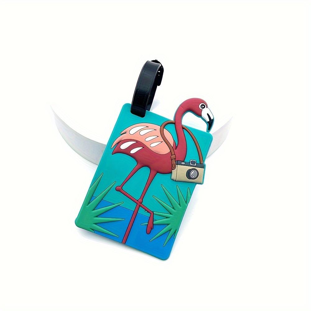 

1pc Cute Creative Flamingo Luggage Tag Listing Boarding Pass, Male and Female Backpacks with Luggage Tags