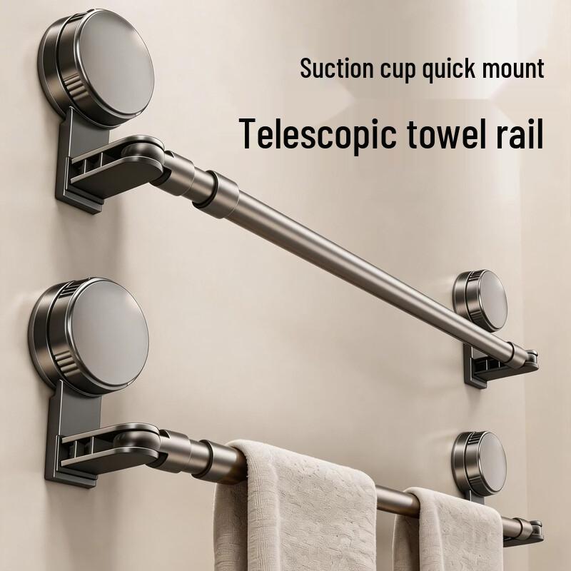 YOUQIN Suction Cup Retractable Towel Rack
