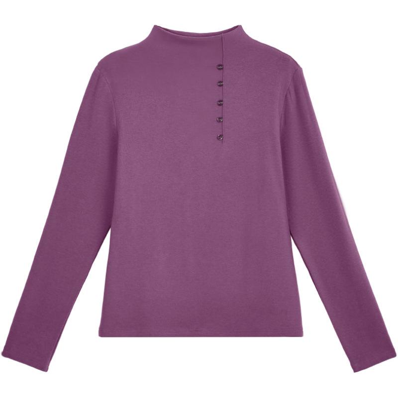 Women's Thickened Long Sleeve Turtleneck Top, Plus Velvet, 2025 New Arrival, Wear Alone, Autumn/Winter Wardrobe Essential