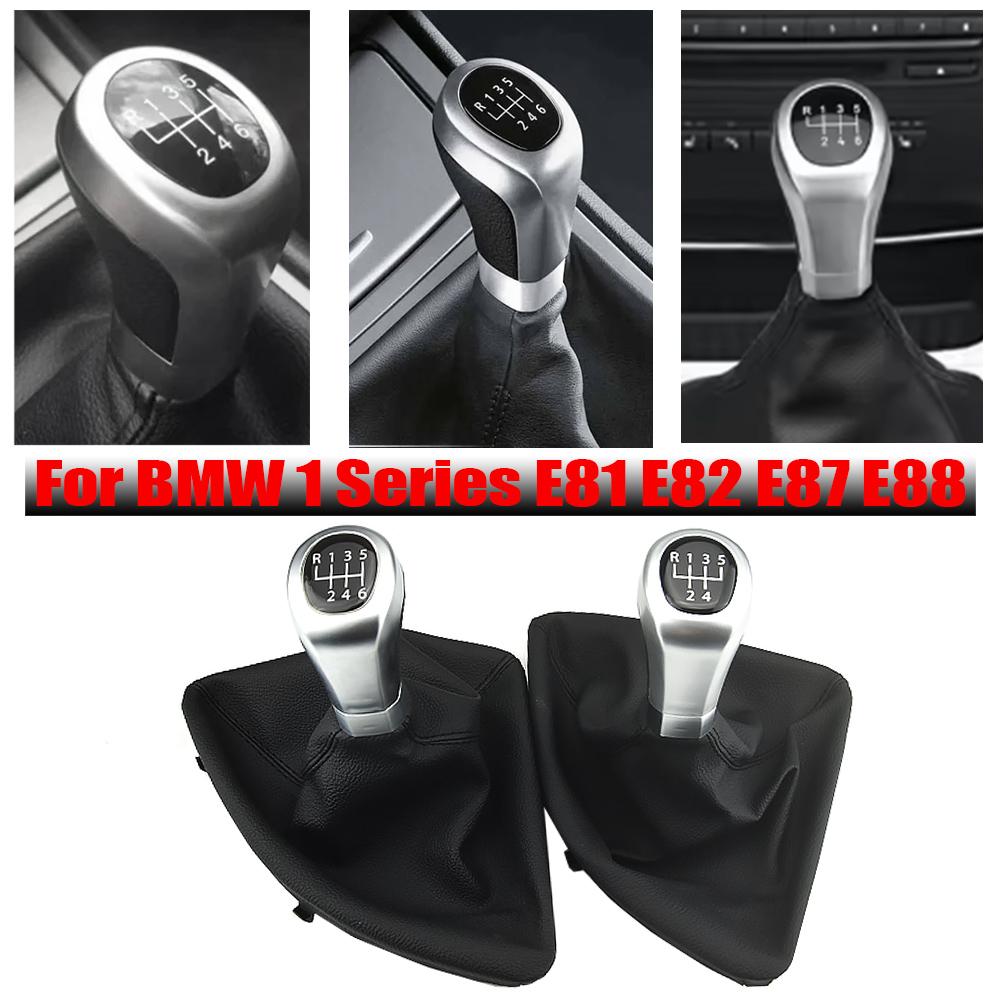 For BMW 1 Series E81 E82 E87 E88 2003-2013 Car-styling 5/6 Speed Level PU Leather Boot Gear Stick Shift Knob